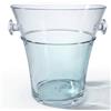 COSE DA CASA Cestello Portabottiglie Ghiaccio Glacette per Vino Prosecco e Champagne 4 Litri in Plastica Trasparente Forte e Resistente Spumantiera con Pomelli Laterali uso domestico o professionale