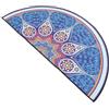 ASAKKURA Tappetino da Bagno Semicircolare Antiscivolo in Poliestere Stile Bohémien Mandala, Zerbino per Interni 40x80 Cm, Assorbente e Resistente, Adatto per Bagno e Ingresso Casa