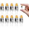 I-SHUNFA Lampadine LED G4, 12V AC/DC,120LM, ianco caldo 3000K ha portato lampadina G4, 1.2W sostituzione per lampadine alogene 15W, senza sfarfallio, non dimmerabile, angolo di luce di 360 °, 10 Pack