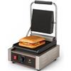 Générique Grill Panini Elettrico Professionale 1800W - Piastre Ghisa Scanalate - Temperatura Regolabile fino a 300°C - Vassoio Grasso Inox - Struttura Acciaio Inox - Piastre 230x220mm - 230V