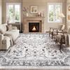 IKALIFE Tappeto Salotto Vintage 160x230cm Lavabile Grigio
