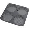 harupink Burger Buns - Stampo da forno perforato per hamburger Buns in acciaio al carbonio, 4 teglie resistenti al calore fino a 450 °C, risultati di cottura perfetti grazie al rivestimento