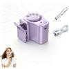 Dyiouxin Mini ventilatore portatile silenzioso,Ventilatore Portatile Turbo,con Clip 360°,Display LED,er casa, ufficio, camera da letto, viaggi e all'aperto,Viola