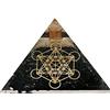 Amazing Gemstone Piramide di shungite e orgonite per campi elettromagnetici e energia negativa | Piramide di organite orgonica di cristallo naturale (cubo di Metatron)