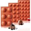 YOUYIKE 3 stampi in silicone semi-quadrante, Ø 6,7 cm, 3,8 cm, 2,9 cm, stampi per cioccolato a mezza sfera, per fare cioccolato, torte, gelatina e mousse a cupola(grande, medio e piccolo)