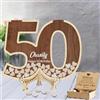 MHJUFGD Libro Degli Ospiti Personalizzato Per Il 50 Compleanno Testo Del Nome Libro Degli Ospiti Creativo Per Il Compleanno Festa Di Compleanno 50 Anni Compleanno Donna Uomo (stile 5)