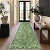 Homcomodar Tappeto Corridoio Verde 80x300cm Tappeti Passatoia Lungo Cucina Lavabile in Lavatrice Antiscivolo Tapette Camera da Letto Scendiletto Cameretta Ufficio Pelo Corto Carpet