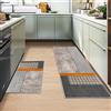 MIQEBX Tappeto Cucina - Antimacchia - Lavabile in Lavatrice - Tappetino cucina antiscivolo per soggiorno camera da letto corridoio Entrata bagno (BB5, 40x120cm+40x60cm)