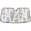 CHIFIGNO Parasole per auto per finestrini anteriori, raggi UV, retrò, provenzale, fiori di lavanda, parasole, pieghevole, riflettente, mantiene il veicolo fresco, 134,6 x 59,7 cm