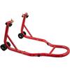 A-Pro Cavalletto Alza Solleva Moto Anteriore Regolabile 4 Ruote Rosso Universale