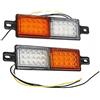 MASO 2 luci di posizione laterali anteriori e posteriori con 30 LED, adatte per veicoli da 24 V, UniV/e*rsal, impermeabili, montaggio superficiale, indicatori di direzione
