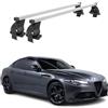 OMAC Barre Portatutto Trasversali Acciaio per Alfa Romeo Giulia 2015-2026 - Bloccabile - Testato City Crash - DIN 75302