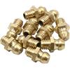 A ABSOPRO Set di Ingrassatori Testina Ingrassatore M6 x 1 Ottone Filettatura Dritto Grasso Nipplo Raccordo Auto 10 Pezzi