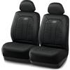 Skechers Memory Foam™ Coprisedili per auto, spessi, traspiranti, spessi, neri, due coprisedili anteriori, compatibili con airbag, comfort e protezione per la maggior parte delle auto, furgoni, camion,