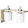 QUARKZMAN 2Pcs Rullo Guida Porta Scorrevole 2 Rulli in Nylon Assieme di Supporto Porta con Staffa Posteriore a L Guida Universale a Rulli con Cuscinetto a Sfera Sigillato Bianco