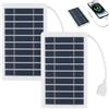 Fllyvly Pannello solare portatile 5 V 2 W con porta USB, impermeabile e robusto, per attività all'aperto come campeggio e escursioni, mini caricatore solare per smartphone e power bank