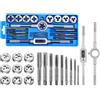 Faankiton Set Maschi e Filiere per Filettatura, Set Taglio Filettatura, Set per Filettatura M3-M12, Assortimento di Maschi e Filiere, Filiera per Filettatura per chiavi a rubinetto (20 Pezzi Blu)