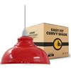 LEDSone Lampada da soffitto in metallo rosso retrò, 29 cm, facile da montare, moderna lampada a sospensione per camera da letto, sala da pranzo, corridoio, ufficio, cucina industriale, ristorante bar