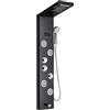 HARNART Pannello doccia a LED con rubinetto, 5 funzioni, pannello doccia con indicatore di temperatura LED, doccia e doccia a cascata, colonna doccia in acciaio inox 304