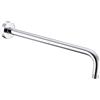 Katezon Braccio doccia con flangia, in acciaio inox 304, prolunga per soffione doccia da 60 cm, braccio tubolare, montato a parete per doccia da bagno fisso (cromato)