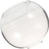 Housoutil Paralume in Vetro Trasparente a Doppio Foro per Lampada a Sospensione a Globo E27, Ricambio Paralume Retrò Rotondo 130mm, Sostituzione Copertura per Lampadario, Adatto