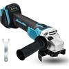 YEEJUAK Smerigliatrice angolare a batteria, Ø 125 mm, 10000 giri/min, senza spazzole, 10000 giri/min, per batteria Makita da 18 V, per lavori di separazione, levigatura e lucidatura (solo alloggiamento)