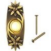 CARMOTTER Campanello cablato in ottone massiccio, Pulsante Steampunk Campanello porta, Pulsante campanello luce LED, Bronzo antico Wired Bell Push