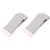 Cpolebev Fermaporta Set di 2 pacchi Premium Wedged in gomma per arresti pesanti con supporto per l'archiviazione-Perfect Doorstop per Draft Arresto e altro (grigio)