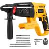 MELLWIN Martello perforatore a batteria con motore brushless da 1680 W, trapano a percussione 4 in 1, include 10 accessori, diametro di foratura 26 mm, 4800 colpi/min, attacco SDS-Plus（non akku）