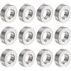 QUARKZMAN 12pz Distanziatore in Acciaio Inossidabile 6.2mm Foro x 12mm OD x 4mm Lunghezza Boccola per Vite Finitura Semplice Distanziatore Metallo Rotondo per Viti Bulloni e Barre M6