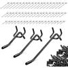 YAXIAO 60 Pezzi Ganci per Pannelli Forati 5.5×2.5/10.5×2.5/15.5×2.5cm Ganci per Pannello Forato Portautensili per Scaffali di Supermercati Lavagna Officina Appendere Merce Montaggio a Parete