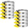 Noosverl 10 Pezzi Fascette Metalliche Stringitubo per Piscina, Fascetta Stringitubo per Lavatrice e Giardino (32-50mm), Argento