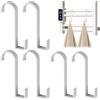 Ousuwo 6 ganci a S per radiatore, ganci multiuso per asciugamani, bagno, cucina e guardaroba (bianco)