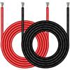 Glarks 10 gauge (AWG) silicone Wire 12 ft (1,8 m nero/1,8 m Red) super morbido silicone flessibile filo