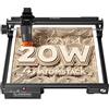 ATOMSTACK Macchina per incisione laser A20 Pro V2, 20 W, incisione laser laser da 0,01 mm, taglio di legno simile a CO₂, superficie di lavoro 400 x 365 mm, supporta app Atomstack