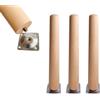 SGSKEIEY 4 Pezzi Gambe per Mobili, Gambe Oblique Legno per Mobili, Piedini ，per TV Cabinet Divano Letto Tavolo da Pranzo Confezione,con Piastre di Montaggio e Viti (35CM,Flat angle)