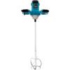 TTISJHK Miscelatore elettrico per malta da 1400 W con regolazione a 6 marce, agitatore manuale da 1200 giri/min con doppia pagaia e impugnatura antiscivolo, miscelatore per malta a secco per vernice, intonaco