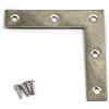Zernnis 10 staffe angolari 80 x 80 x 1,5 mm (spessore 1,5 mm) in acciaio inox a forma di L, staffe con viti