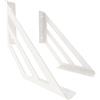 Sossai Staffe da parete 2 pezzi GSHR Truss 200x200 mm in acciaio - supporto a muro per mensola - bianco - design decorativo