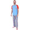 Superman Pigiama lungo da uomo rosso blu, Blu, XL