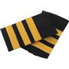 TOVINANNA Spalline da Pilota con Tre Strisce Dorate in Seta Indiana per Uniforme Capitano, Accessori Professionali per Cosplay e Costumi Aeronautici