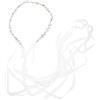 CLISPEED Cintura Da Sposa Con Strass Elegante a Nastro Bianco Accessorio in Organza Per Abito Da Sposa E Cerimonia Fascia Decorativa Per Donne in Eventi Formali E Matrimoni