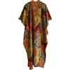 INDACORIFY INDACORIFIE Jaipuri Art Cotton Kaftan Dress, Indian Hand Block Print Sleepwear Maxi Dress Kimono Robe, Women Beach Cover up Women Night Dress Multi