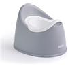 Nuby Vasino per Bambini per l'Apprendimento all'Uso del Bagno - Ciotola Rimovibile e Protezione Antischizzi Integrata - Base Antiscivolo - Toilette per Bambini 9+ Mesi - Grigio