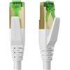 KabelDirekt - Cavo Ethernet Cat 7, resistente alla rottura - 0,25 m - 10 Gigabit LAN - Disponibile in 0,25-30 m (Cavo di rete/internet ad alta velocità, PC, switch/router/modem, RJ45, bianco)