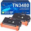 7Magic TN3480 TN3430 Cartuccia Toner Compatibile per Brother TN-3480 TN-3430 MFC-L5750DW HL-L5100DN MFC-L5700DN HL-L5100DNT HL-L5100DNT HL-L5000DN HL-L5200DW DCP-L5500DN DCP-L6600DW Nero, 2-Pack