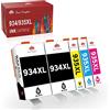 Toner Kingdom 934XL 935XL Cartucce d'inchiostro Sostituzione Compatibili per HP 934XL 935XL per HP Officejet Pro 6230 6830 6820 6812 6815 6835 (2 Nero, 1 Ciano, 1 Magenta, 1 Giallo)