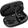 Caijin Cuffie Bluetooth Sport, Auricolari Bluetooth 5.3 HiFi Stereo con Gancio, 60 Ore Autonomia Totale, IPX5 Impermeabili Cuffiette Bluetooth con Display LED, Cuffie Senza Filo per Palestra/Running