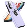 LeYi Cover per Samsung A56/A36 5G 256/128 GB con 2 Vetro Temperato+Pellicola Fotocamera,Rotante 360° Magnetico Silicone Militare Antiurto Custodia per Cellulare Samsung Galaxy A 56/A 36 5G,Viola