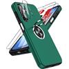 LeYi Cover per Samsung Galaxy A17/A26 5G 256GB, Custodia per Samsung A 17/A 26 con 2 Vetro Temperato e Pellicola Fotocamera, Rotante 360° Magnetico Antiurto protezione TPU+PC Case, Verde